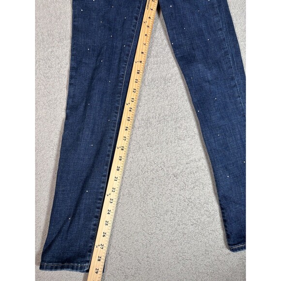 Levi’s Women’s Mid Rise Skinny Jeans Size 4 Fit 28x29 Metal Studs Blue Jeans - Picture 5 of 10
